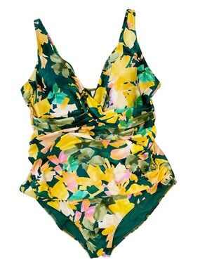 ARTESANDS Floral Ruched One Piece Swimsuit